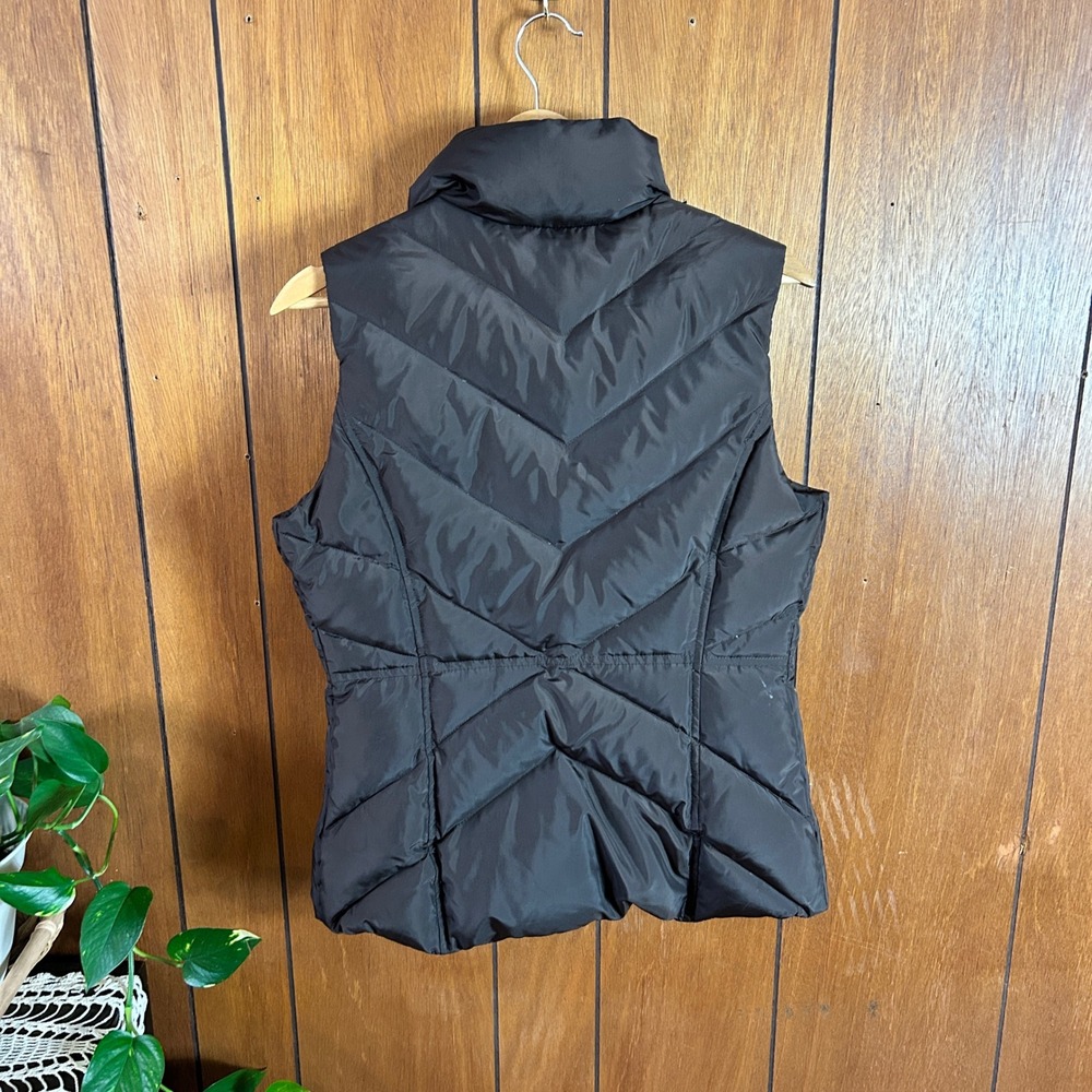 J.Crew Womens Down Puffer Vest Espresso Brown Quilted Snap Zip Small RN77388 - Picture 9 of 9